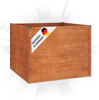 Hochbeet Cortenstahl ISAK unten offen Hochbeet Metall Pflanzenbeet Gartenbeet Metall