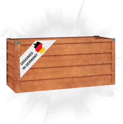 Hochbeet Cortenstahl ISAK unten offen Hochbeet Metall Pflanzenbeet Gartenbeet Metall