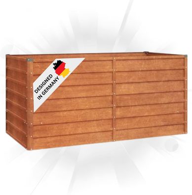 Hochbeet Cortenstahl ISAK unten offen Hochbeet Metall Pflanzenbeet Gartenbeet Metall