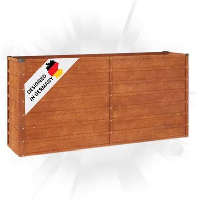 Hochbeet Cortenstahl ISAK unten offen Hochbeet Metall Pflanzenbeet Gartenbeet Metall