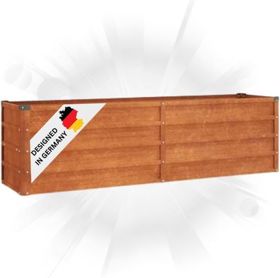 Hochbeet Cortenstahl ISAK unten offen Hochbeet Metall Pflanzenbeet Gartenbeet Metall