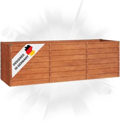 Hochbeet Cortenstahl ISAK unten offen Hochbeet Metall Pflanzenbeet Gartenbeet Metall