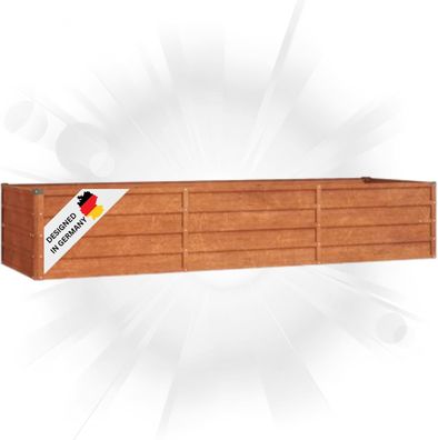 Hochbeet Cortenstahl ISAK unten offen Hochbeet Metall Pflanzenbeet Gartenbeet Metall