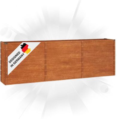 Hochbeet Cortenstahl ISAK unten offen Hochbeet Metall Pflanzenbeet Gartenbeet Metall