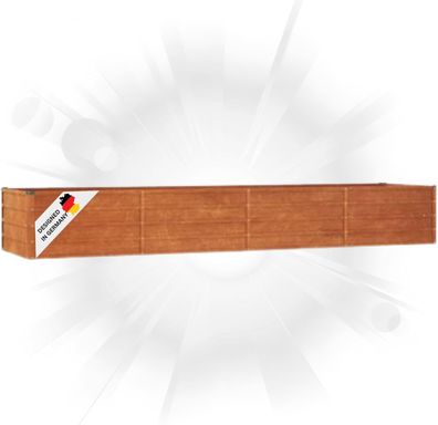 Hochbeet Cortenstahl ISAK unten offen Hochbeet Metall Pflanzenbeet Gartenbeet Metall