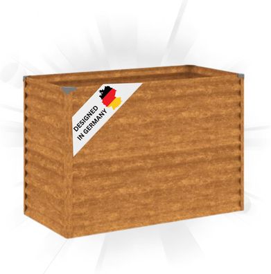 Hochbeet Cortenstahl AKSEL unten offen Hochbeet Metall Pflanzenbeet Metall Gartenbeet