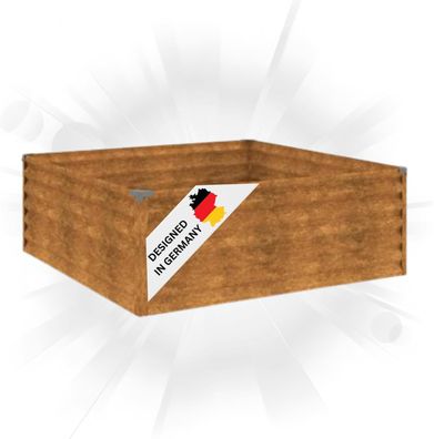 Hochbeet Cortenstahl AKSEL unten offen Hochbeet Metall Pflanzenbeet Metall Gartenbeet