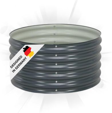 Rundes Hochbeet f?r Garten BLUMO Verzinkter Stahl Hochbeet Metall Gartenbeet rund