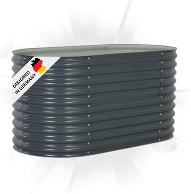 Rundes Hochbeet f?r Garten BLUMO Verzinkter Stahl Hochbeet Metall Gartenbeet rund