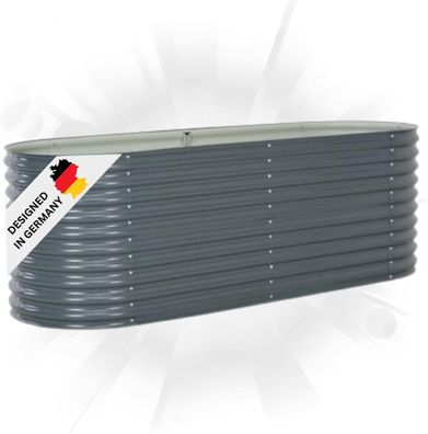 Rundes Hochbeet f?r Garten BLUMO Verzinkter Stahl Hochbeet Metall Gartenbeet rund