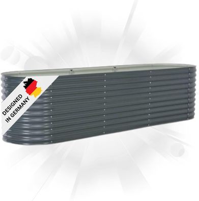 Rundes Hochbeet f?r Garten BLUMO Verzinkter Stahl Hochbeet Metall Gartenbeet rund