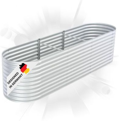 Rundes Hochbeet f?r Garten BLUMO Verzinkter Stahl Hochbeet Metall Gartenbeet rund