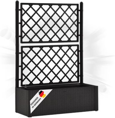 Rankkasten Pflanzgef?? BAYO Anthrazit Selbstbew?sserungssystem 100x43x142cm Hochbeet