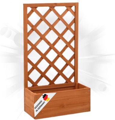 Rankkasten Gartenspalier MINO braun 90x50x25cm Spalier Blumenkasten Rankgitter