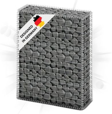 Gabionens?ule Steins?ule MISA Stahl f?r Au?enbereich 100x80x30cm Steinkorb