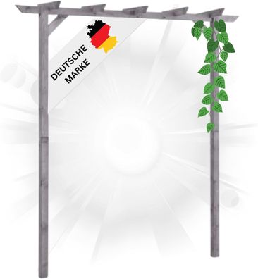 Pergola Holz LURV Grau 2x2m Kiefernholz Rankhilfe Pergola Holz Bausatz freistehend