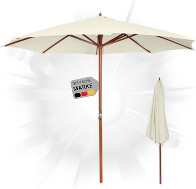 Sonnenschirm Holz ANNA Sandwei? HxB 258x300cm Sonnenschirm 300 cm Kurbelschirm