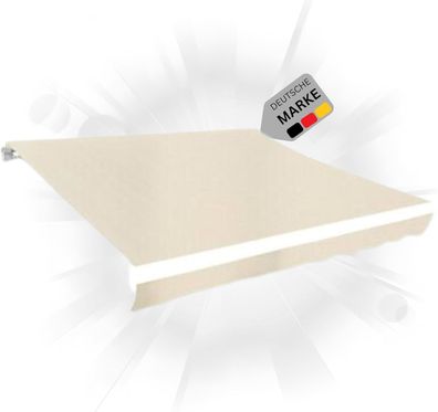 Markisenbespannung Markisenstoff Wasserabweisend Rei?fest Creme f?r 400x350cm Rahmen