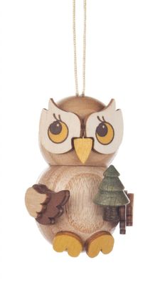 Baumbehang Eulenkind mit Baum NEU 3x4x2,5cm Jungeule Christbaumschmuck Winter