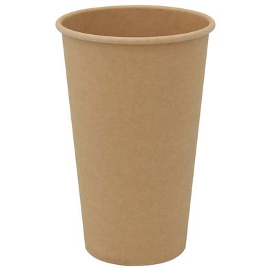 Pappbecher Braun 1000 St?ck 400ml Einwegbecher Getr?nkebecher Pappe Becher Einweg