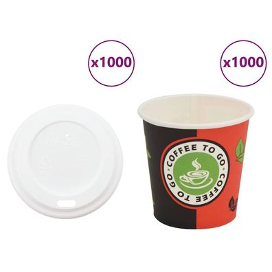 Coffee To Go Pappbecher 1000 St?ck Deckel 120ml Einwegbecher Kaffeebecher To Go