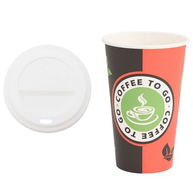 Coffee To Go Pappbecher 1000 St?ck Deckel 400ml Einwegbecher Kaffeebecher To Go