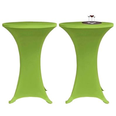 Tischhussen f?r Stehtische 2er Set AMAU Stretchhusse ?60 cm gr?n Hussen elastisch