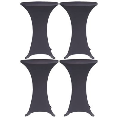Tischhussen f?r Stehtische 4er Set AMAU Stretchhusse ?60 cm anthrazit Hussen