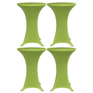 Tischhussen f?r Stehtische 4er Set AMAU Stretchhusse ?60 cm gr?n Hussen elastisch