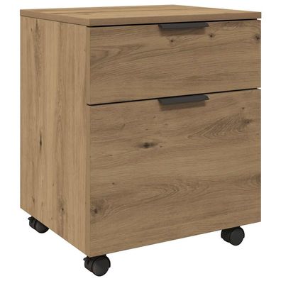 Rollcontainer MOSAB rollbar Artisan Eichen-Optik 45x38x54cm Nachttisch Rollen
