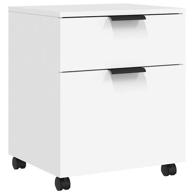 Rollcontainer MOSAB rollbar Wei? 45x38x54 cm Nachttisch Rollen Aktenschrank rollbar