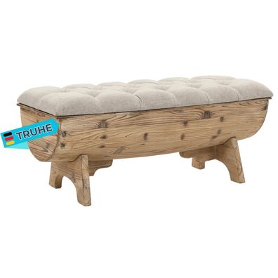 Aufbewahrungsbank JANA Massivholz 103x51x44 cm Holztruhe K?chenbank Esszimmerbank