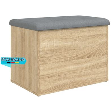 Sitzbank JONA Stauraum Sonoma-Eiche 62x42x45 cm Aufbewahrungsbank Flurbank