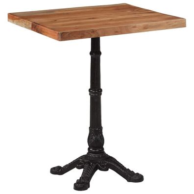 Bistrotisch FRANZ 60x60x76 cm Akazie Massivholz Quadratisch Esstisch vintage kleiner