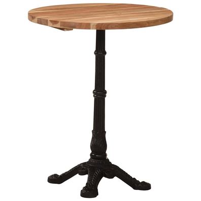 Bistrotisch FRANZ ?60x76 cm Akazie Massivholz Rund Esstisch vintage kleiner Tisch