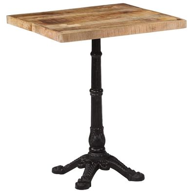 Bistrotisch FRANZ 60x60x77 cm Raues Mangoholz Quadratisch Esstisch vintage kleiner