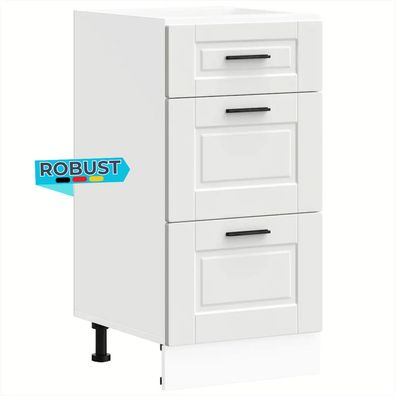 K?chenunterschrank SAMU Wei? 40x46x81,5 cm K?che Unterschrank Schublade