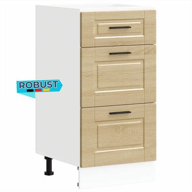 K?chenunterschrank SAMU Sonoma-Eiche 40x46x81,5 cm K?che Unterschrank Schublade