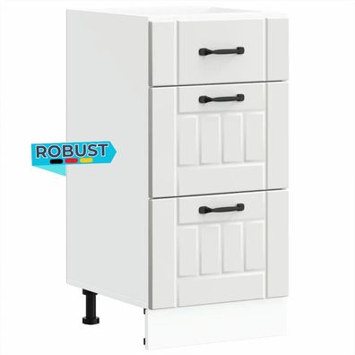 K?chenunterschrank MARO Wei? 40x46x81,5 cm K?che Unterschrank Schublade