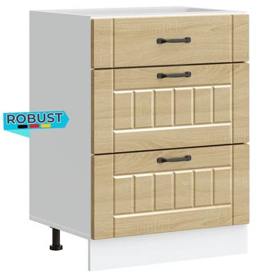K?chenunterschrank MARO Sonoma-Eiche 60x46x81,5 cm K?che Unterschrank Schublade