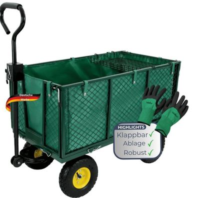 Bollerwagen Luftreifen HUMO 550kg belastbar Gummireifen Transportwagen