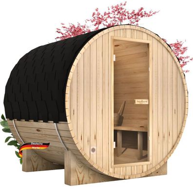 Fasssauna Outdoor Elektroofen PIET f?r 4 Personen Saunazubeh?r Au?ensauna Gartensauna