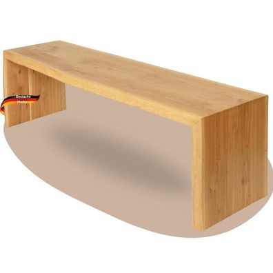 Holzbank Sitzbank EGON Eiche Massiv Baumkante Eichenbank Esszimmer Flur Garderobe