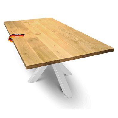 Massivholzplatte Eiche ERIK 260x100 Tischplatte rechteckig Holzplatte Arbeitsplatte