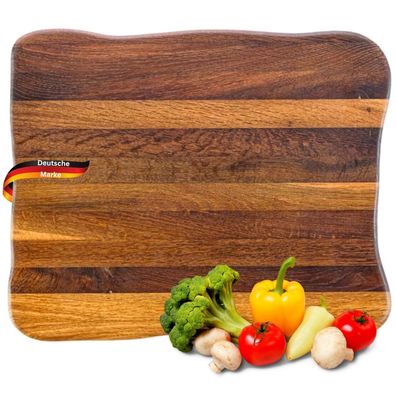 Schneidebrett Holz gro? DOLU [KLINGENSCHONEND] 40x33x4,5 Eichenholz Holzbrett