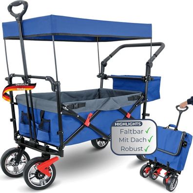 Bollerwagen faltbar Dach REGGI F?r Kinder & Tiere Handwagen Transportwagen