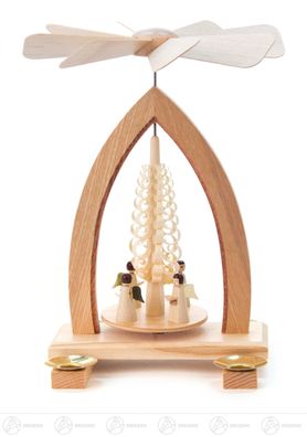 Pyramide mit Engeln, für Kerzen d=14mm BxHxT 19 cmx25 cmx19 cm NEU Erzgebirge