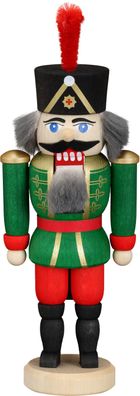 Nußknacker Husar grün HxBxT = 15x6x4cm NEU Weihnachten Seiffen Nutcracker Nüsse
