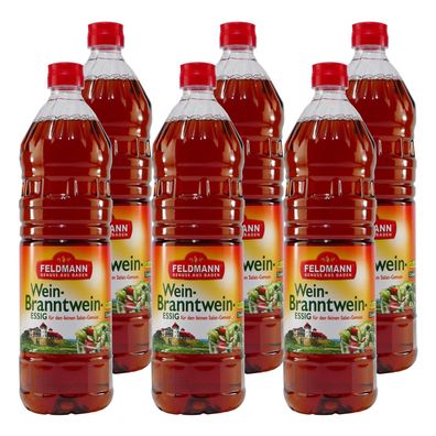 Feldmann Wein-Branntwein-Essig 5% -dunkel- (10 x 1,0L)