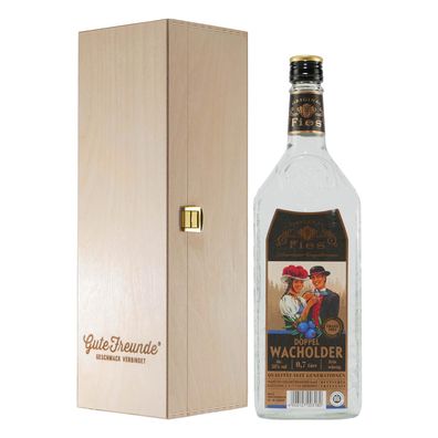 Fies Doppel Wacholder mit Geschenk-Holzkiste